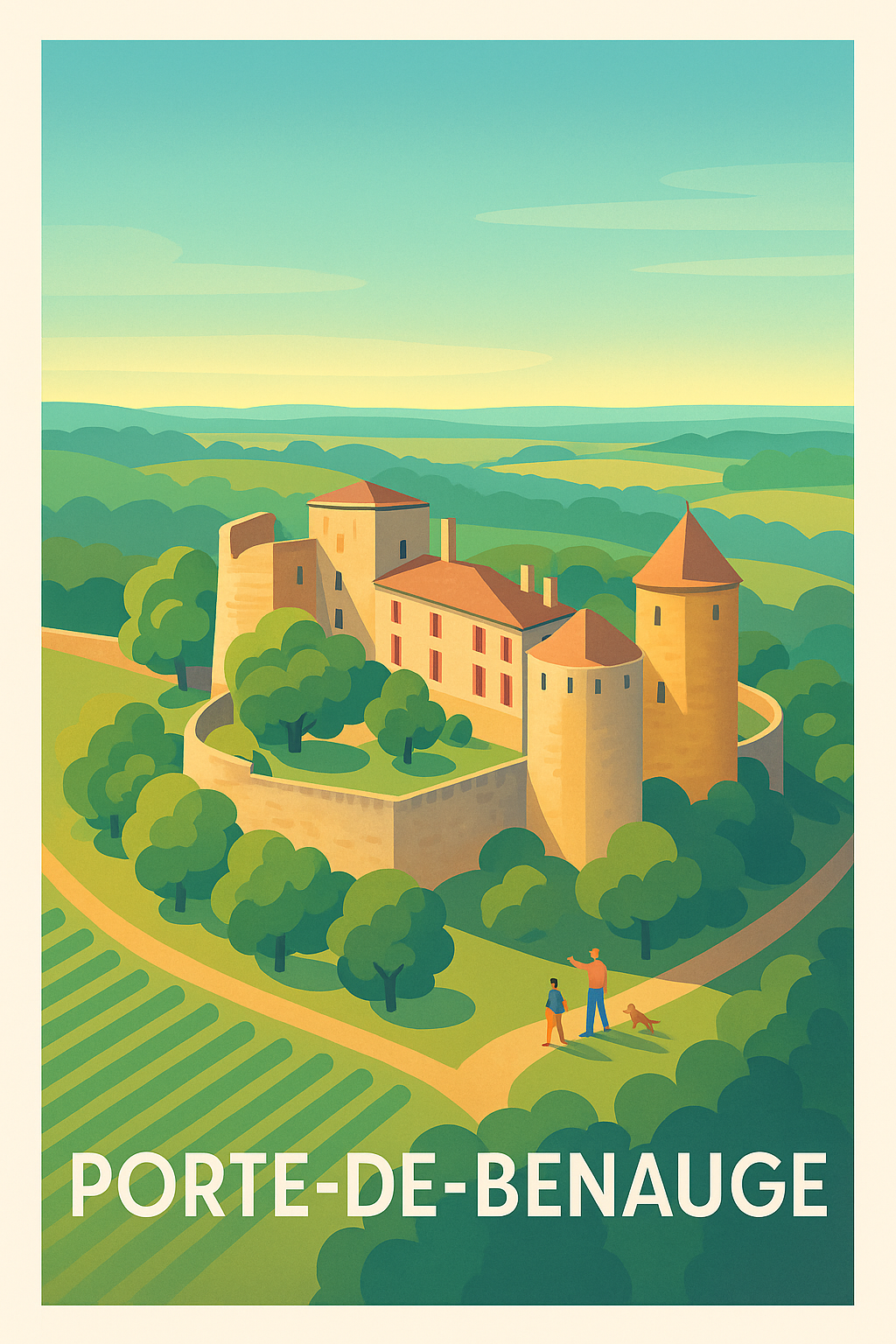 Affiche de Porte-de-Benauge - Un havre de paix médiéval