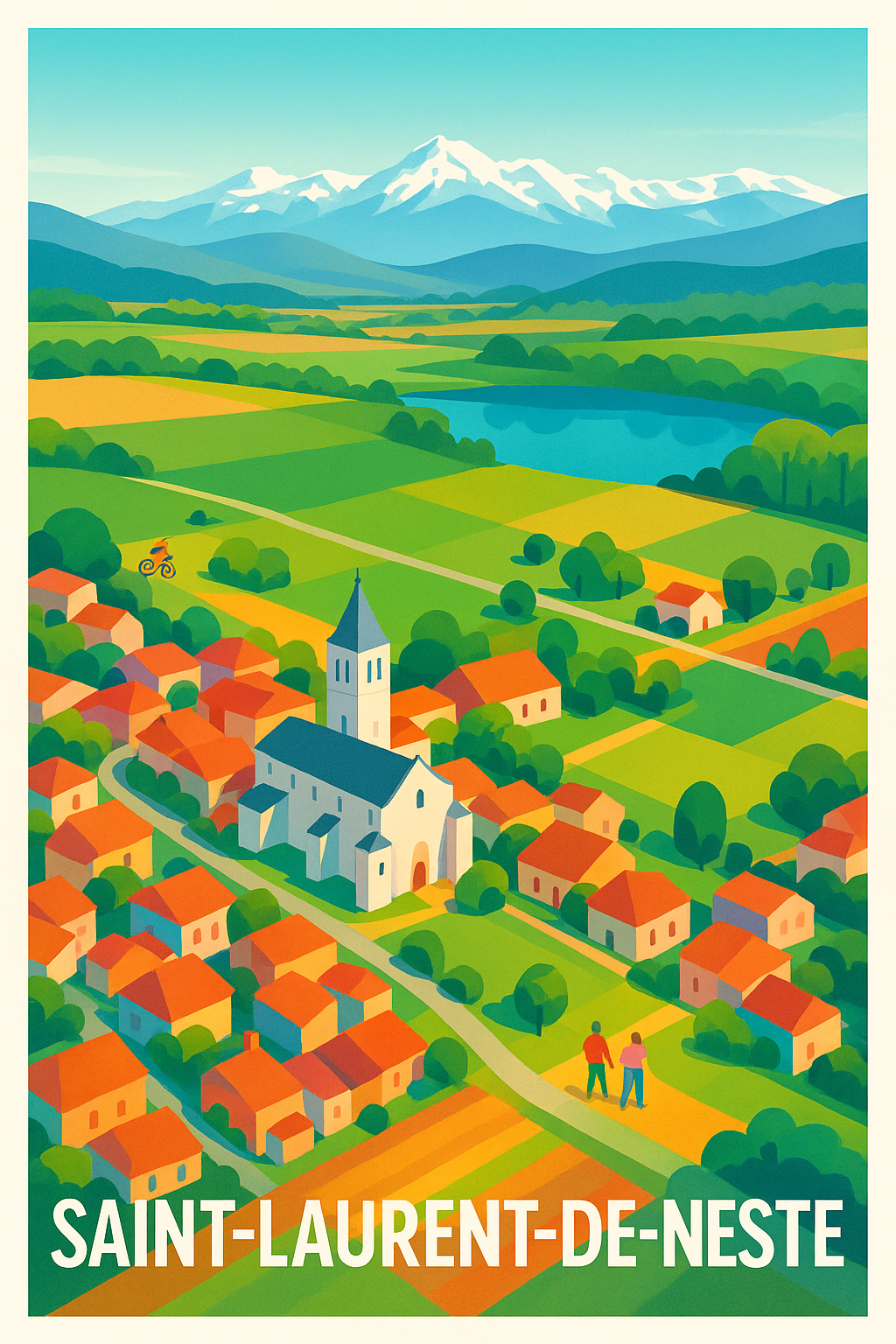 Affiche de Saint-Laurent-de-Neste - L'Identité Champêtre des Pyrénées