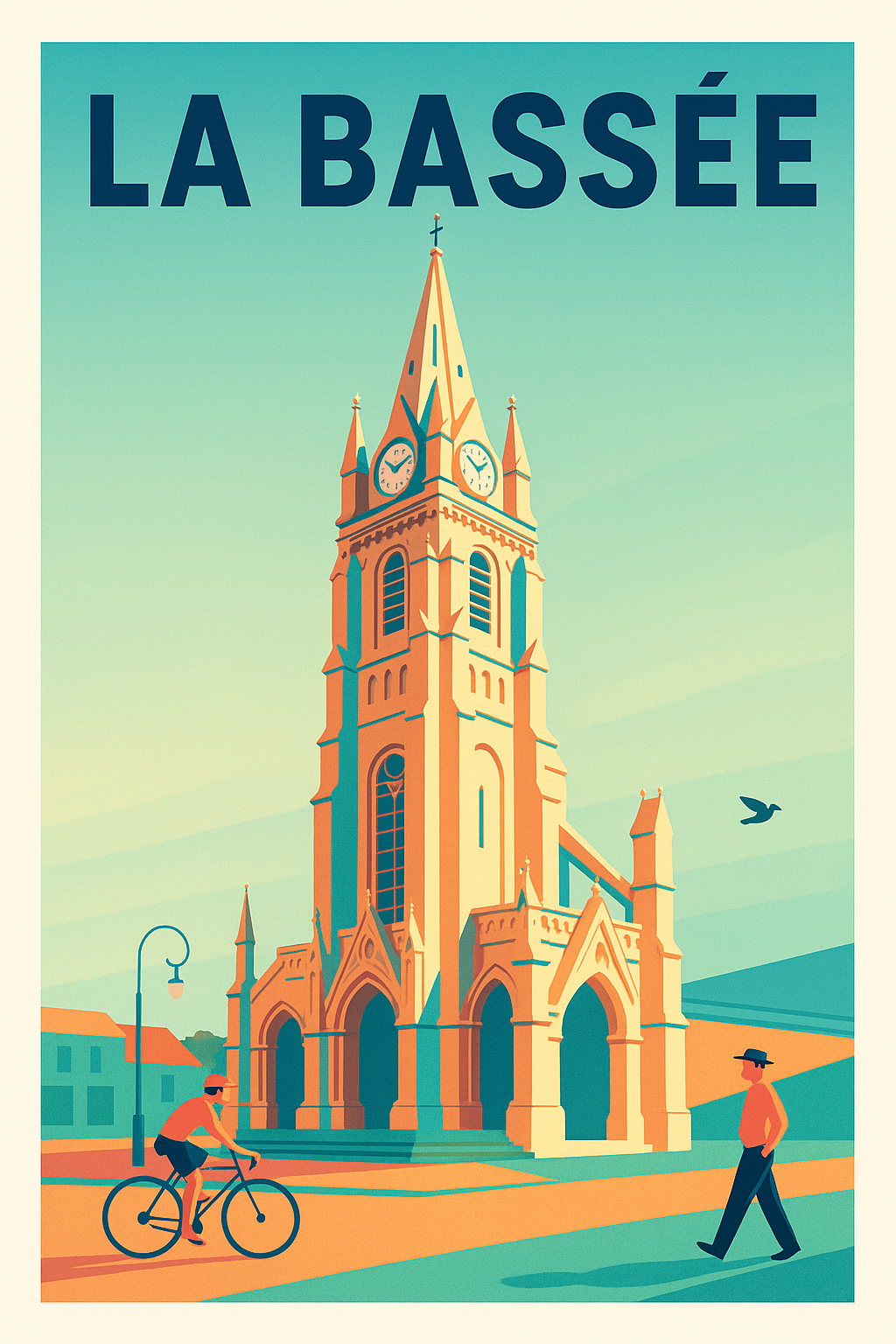 Affiche de La Bassée - Évasion architecturale et douceur de vivre