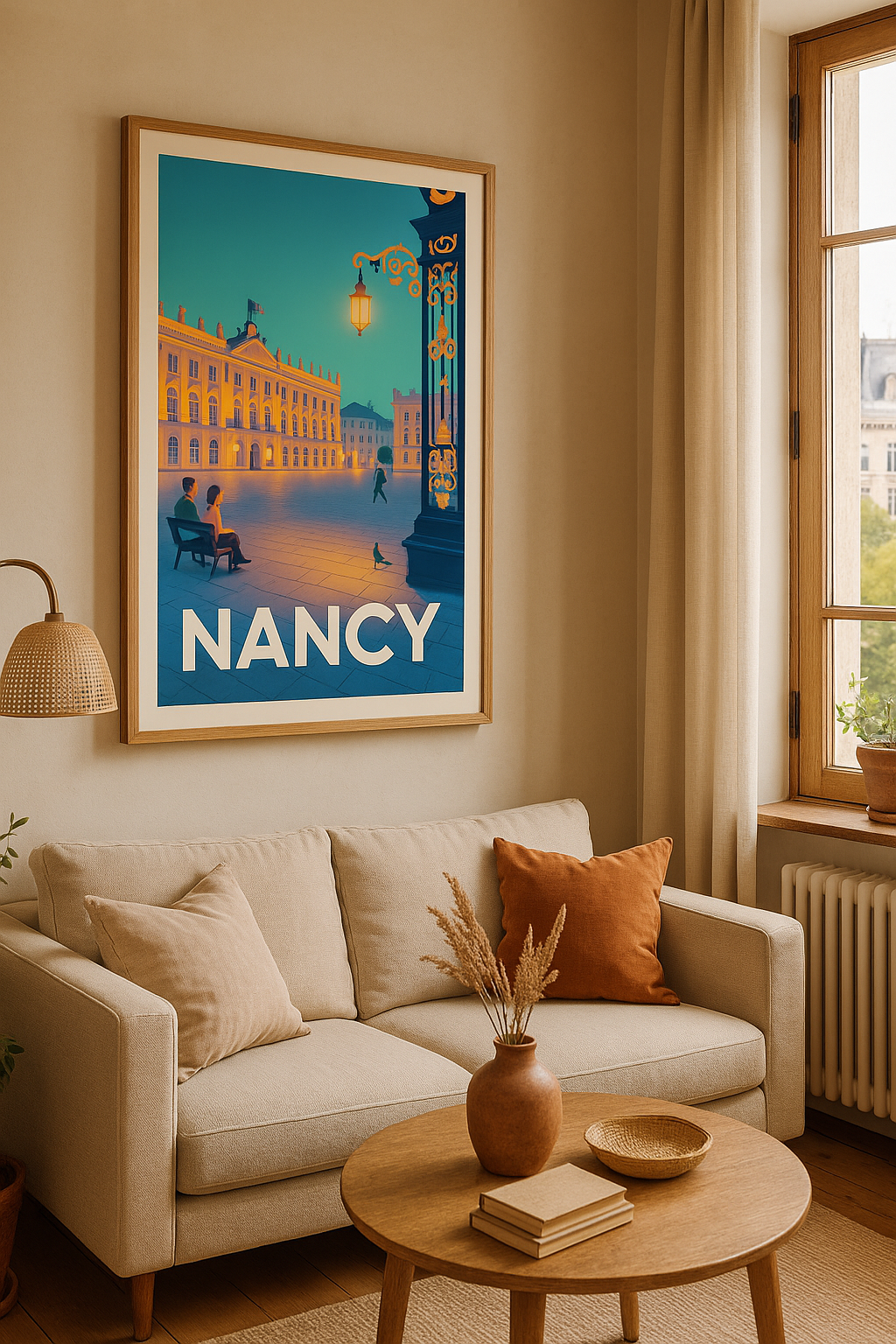 Mise en situation Affiche Nancy - L'élégance lumineuse de la Place Stanislas