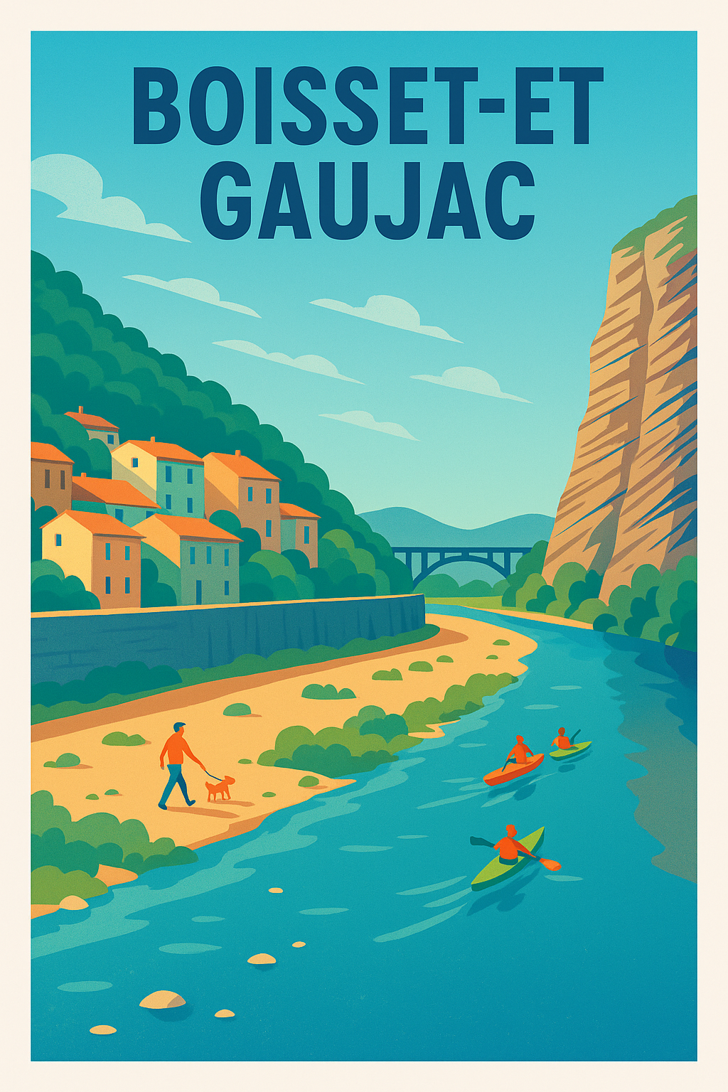 Affiche de Boisset-et-Gaujac - Escapade nature et rivière paisible