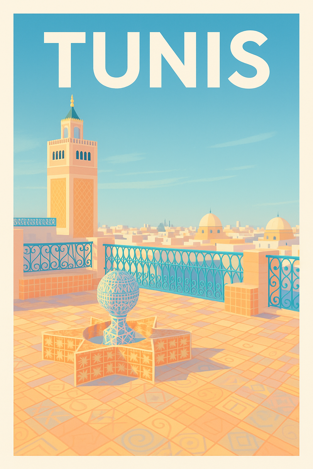 Affiche de Tunis - Escapade lumineuse sur les toits de la médina