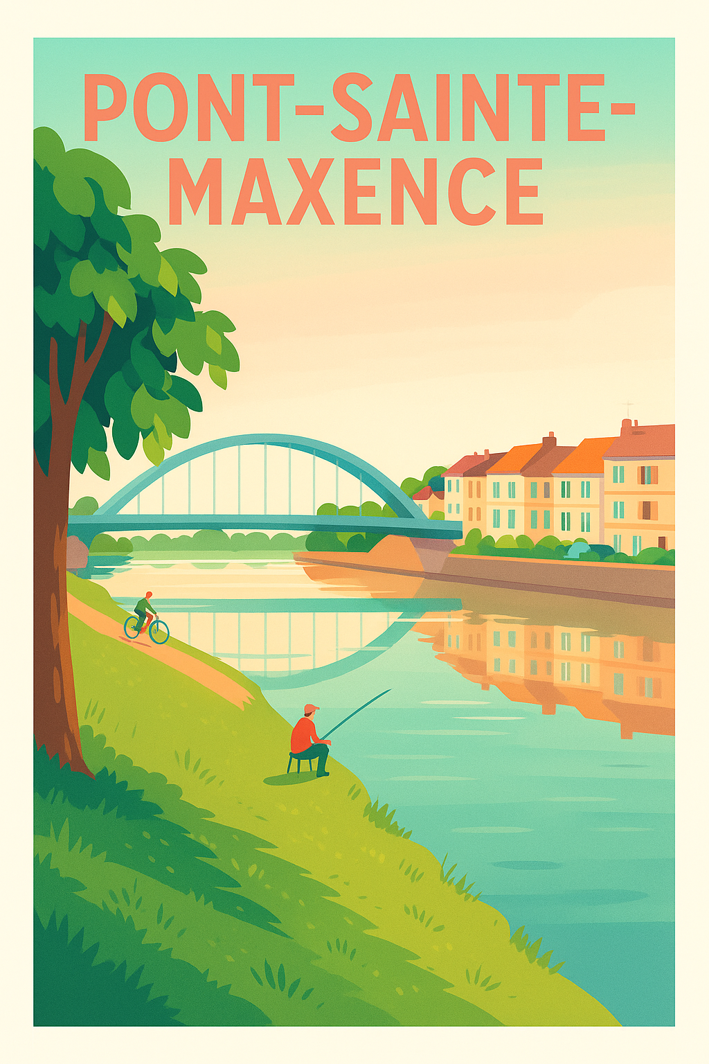 Affiche de Pont-Sainte-Maxence - Tranquillité au bord de l'eau