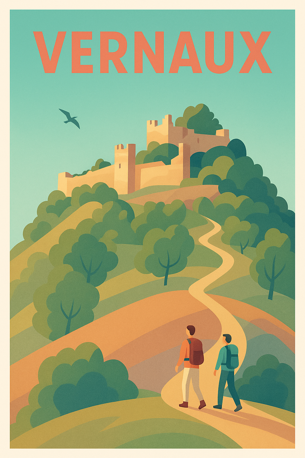 Affiche Vernaux — Invitation à la découverte des chemins historiques · poster d'art de Vernaux