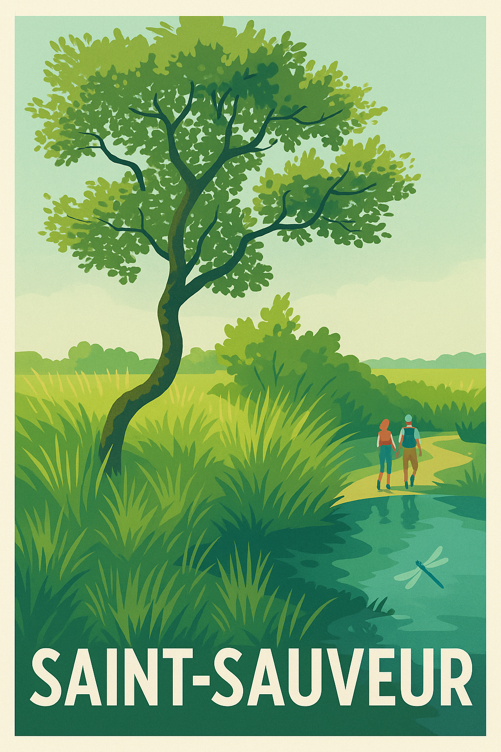 Affiche Saint-Sauveur — Évasion nature et sérénité · poster d'art de Saint-Sauveur