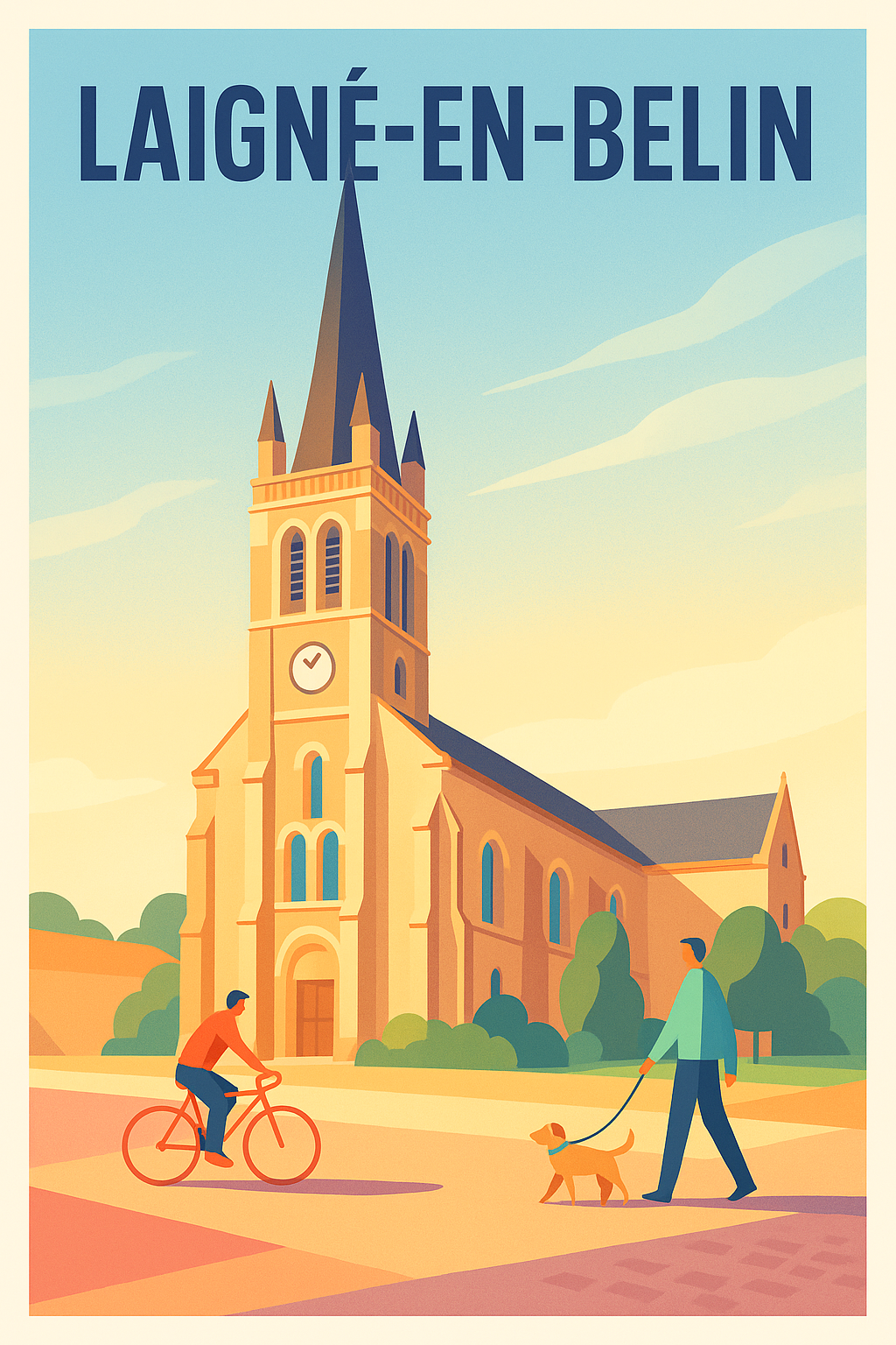 Affiche de Laigné-en-Belin - Charme paisible et patrimoine en lumière