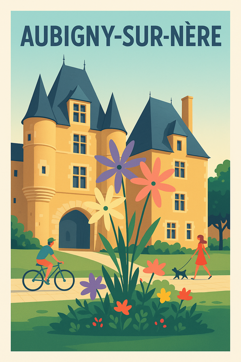 Affiche de Aubigny-sur-Nère - Charme et sérénité au cœur du Berry