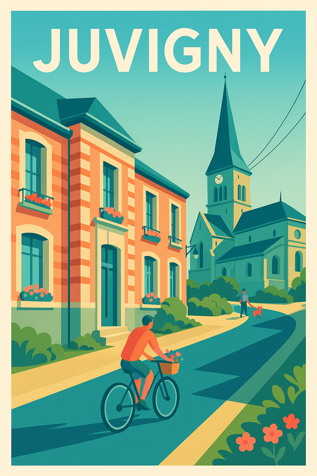 Affiche de Juvigny - Douceur de vie à vélo au cœur du village