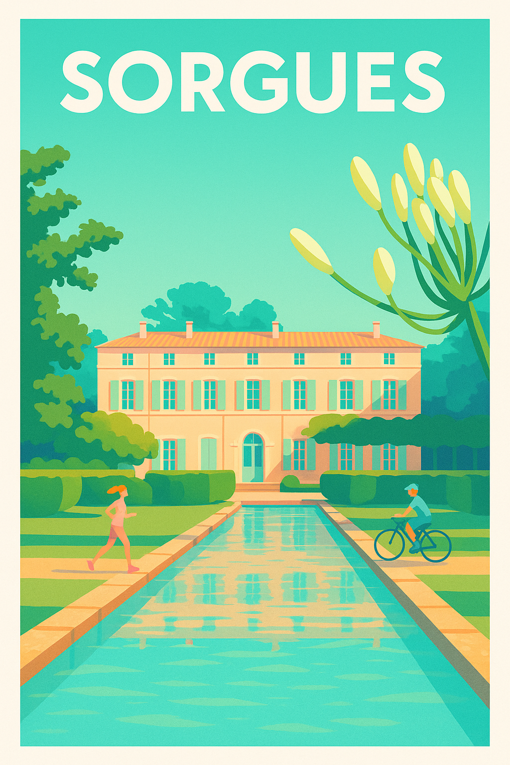 Affiche de Sorgues - L'élégance au bord de l'eau