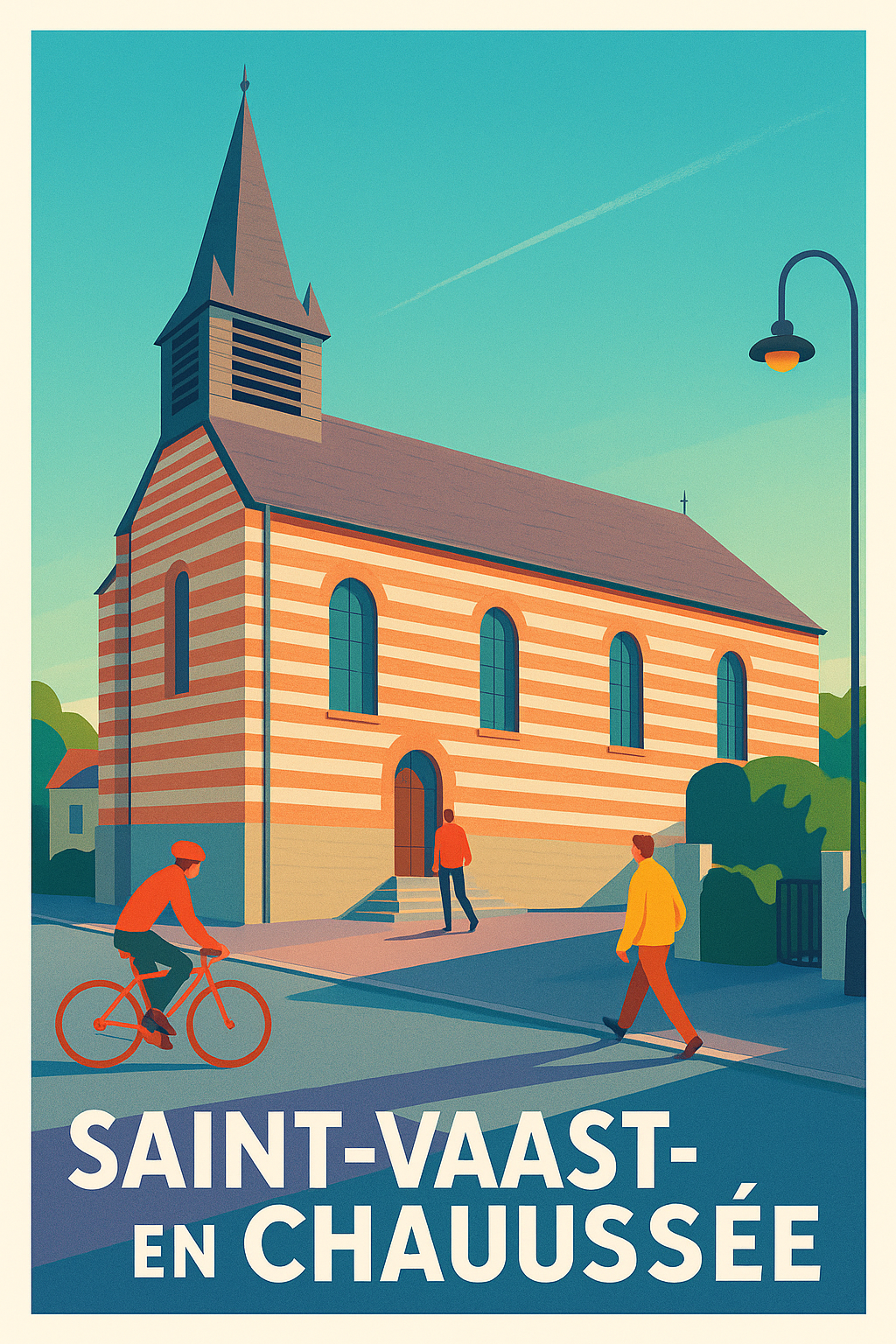 Affiche Saint-Vaast-en-Chaussée — Charme et Sérénité au Quotidien · poster d'art de Saint-Vaast-en-Chaussée