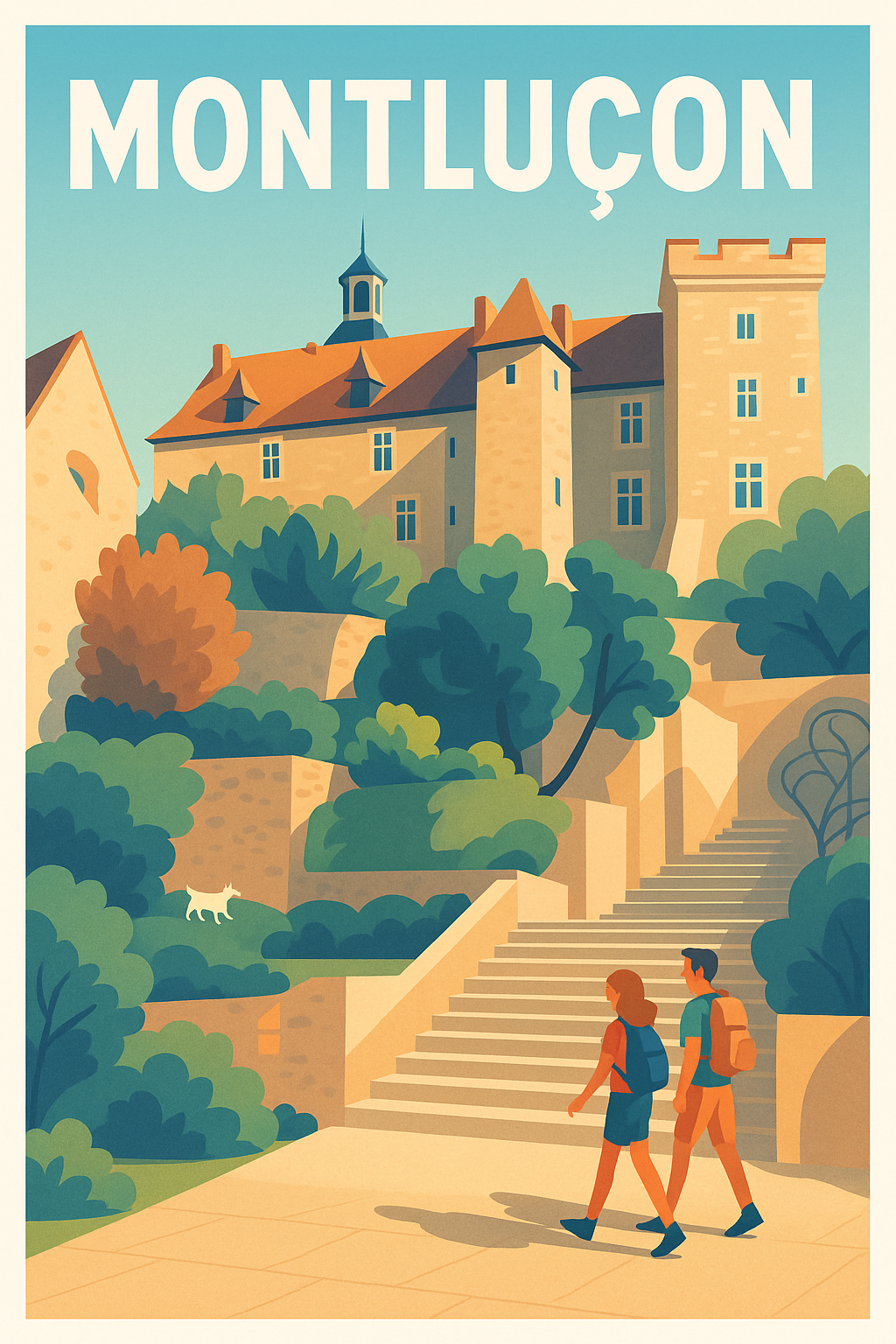 Affiche Montluçon — L'escapade historique au cœur de la ville · poster d'art de Montluçon
