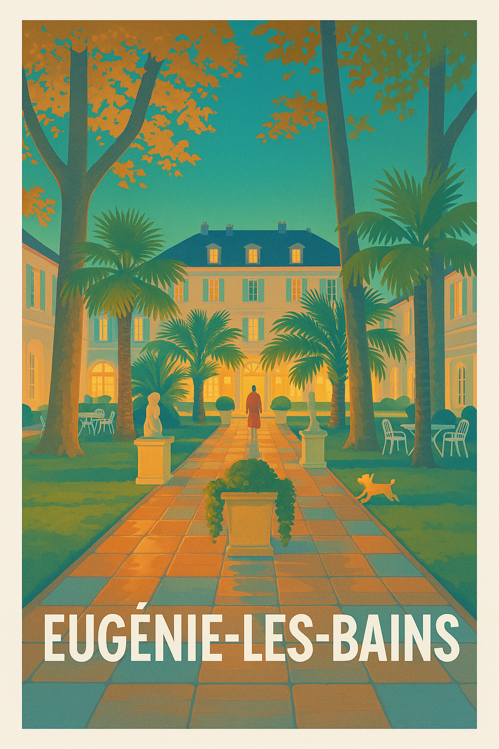 Affiche de Eugénie-les-Bains - Charme et Sérénité au Crépuscule