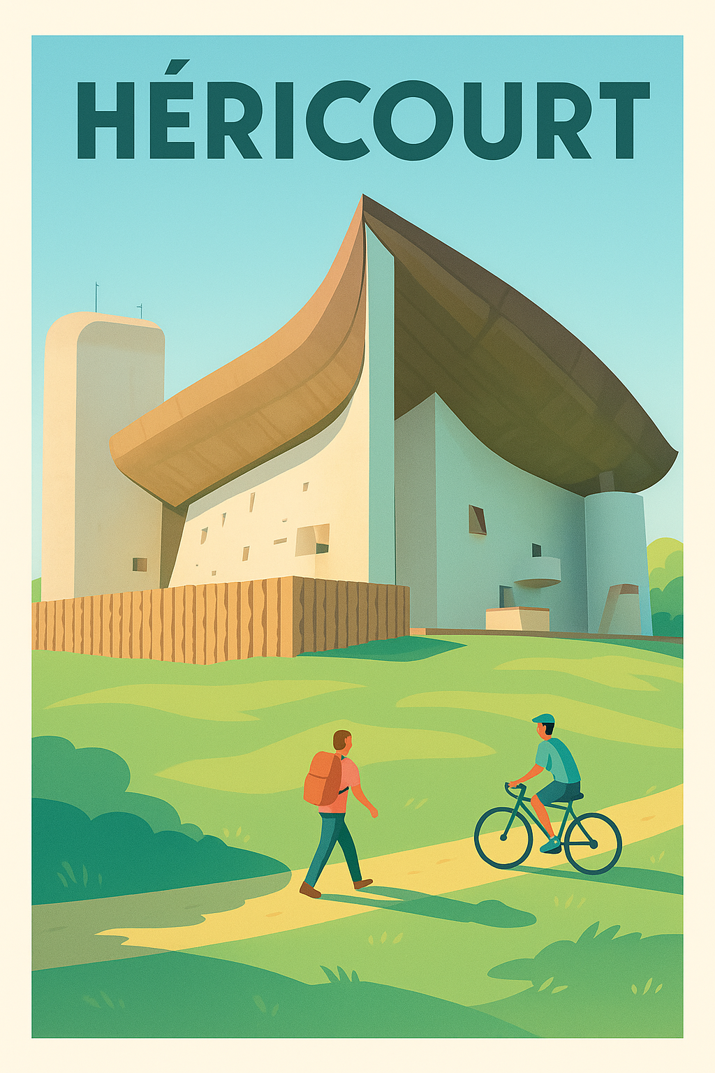 Affiche de Héricourt - Architecture et nature en harmonie