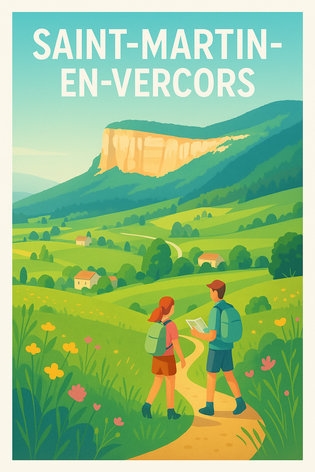 Affiche de Saint-Martin-en-Vercors - Escapade nature et randonnée