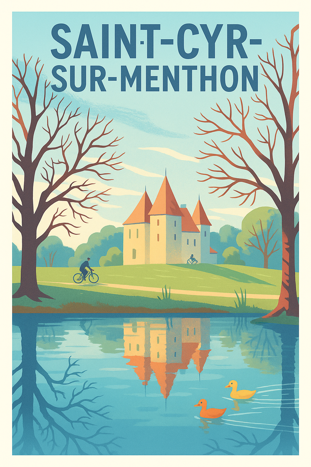 Affiche de Saint-Cyr-sur-Menthon - Charme bucolique et reflet paisible
