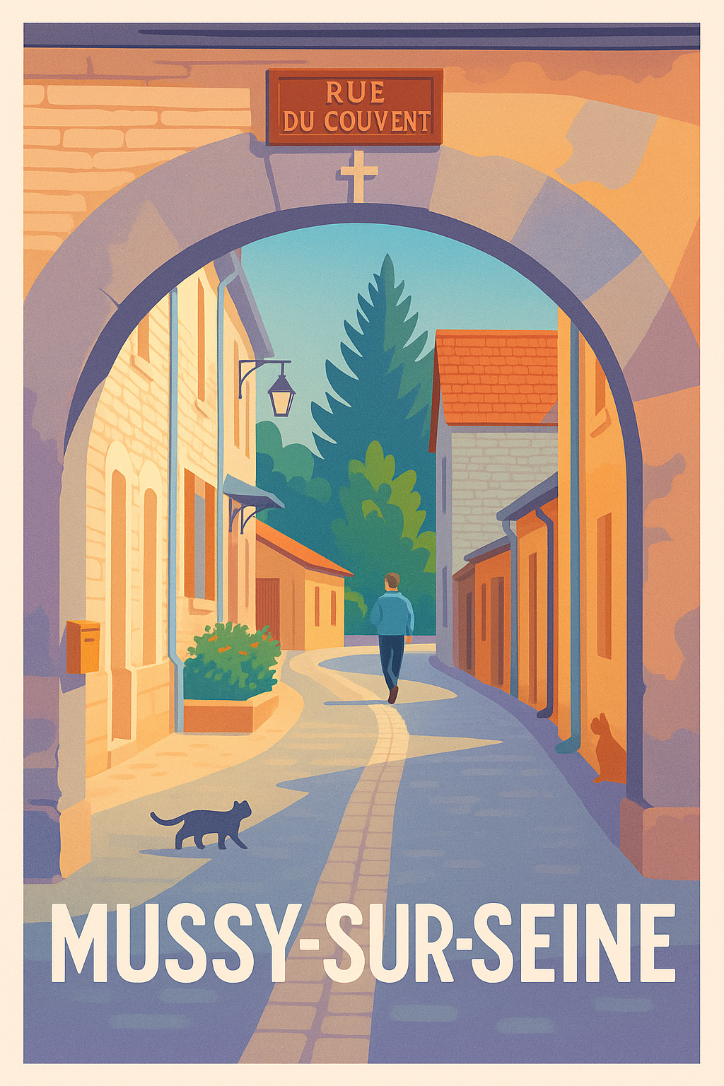 Affiche Mussy-sur-Seine — Charme et Sérénité Authentique · poster d'art de Mussy-sur-Seine