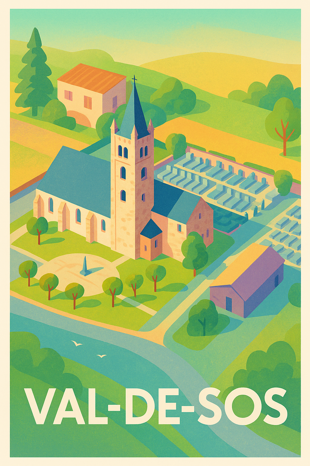 Affiche de Val-de-Sos - L'église pittoresque au cœur de la nature