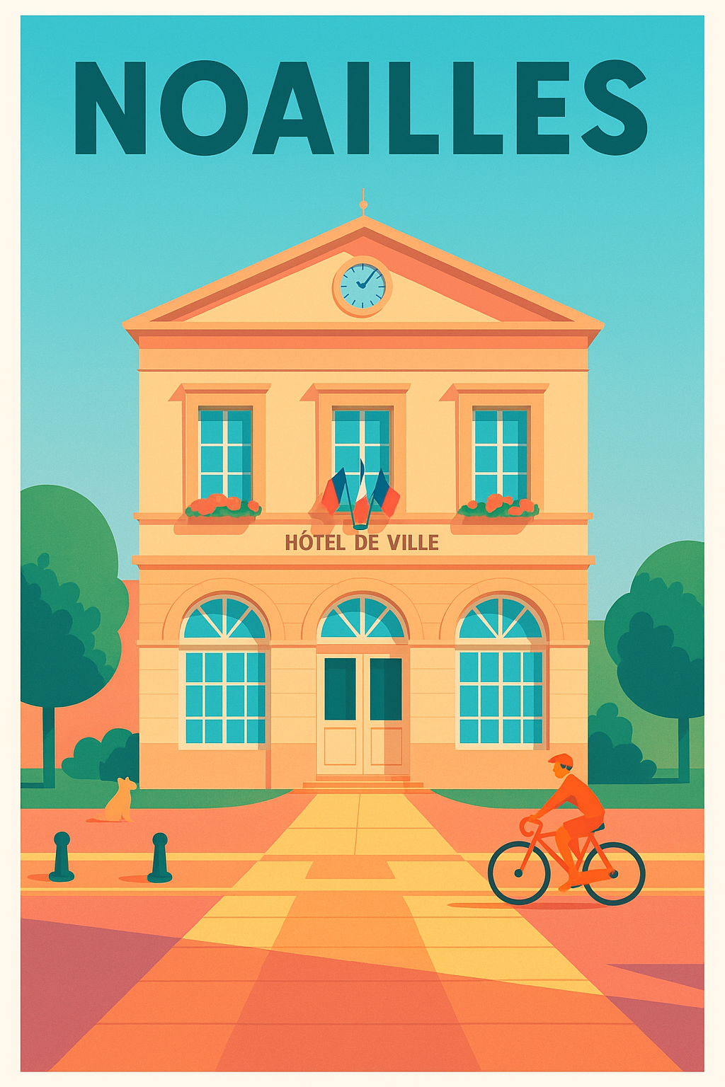 Affiche de Noailles - Charme et sérénité au cœur de la ville