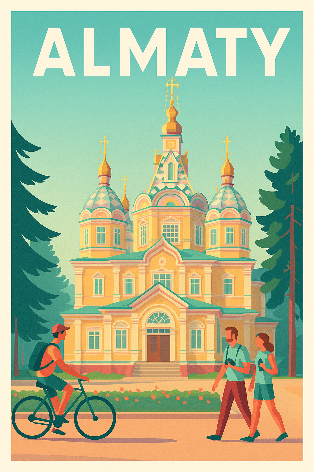 Affiche de Almaty - Une escapade culturelle au cœur des montagnes