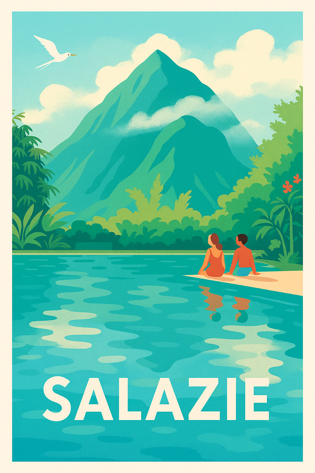 Affiche Salazie — L'évasion tropicale au cœur des montagnes · poster d'art de Salazie