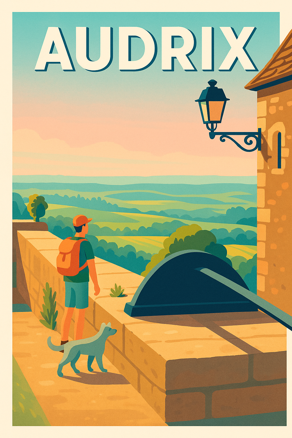 Affiche Audrix — Évasion et nature en pleine Dordogne · poster d'art de Audrix