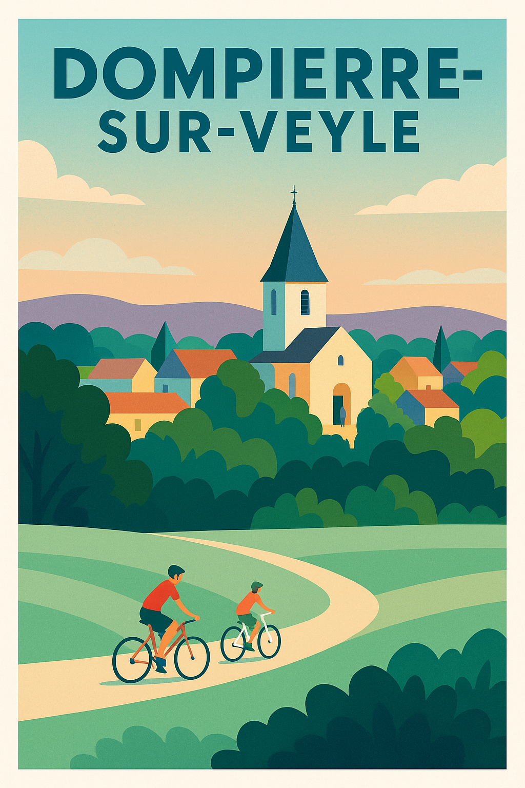 Affiche de Dompierre-sur-Veyle - Escapade paisible à vélo