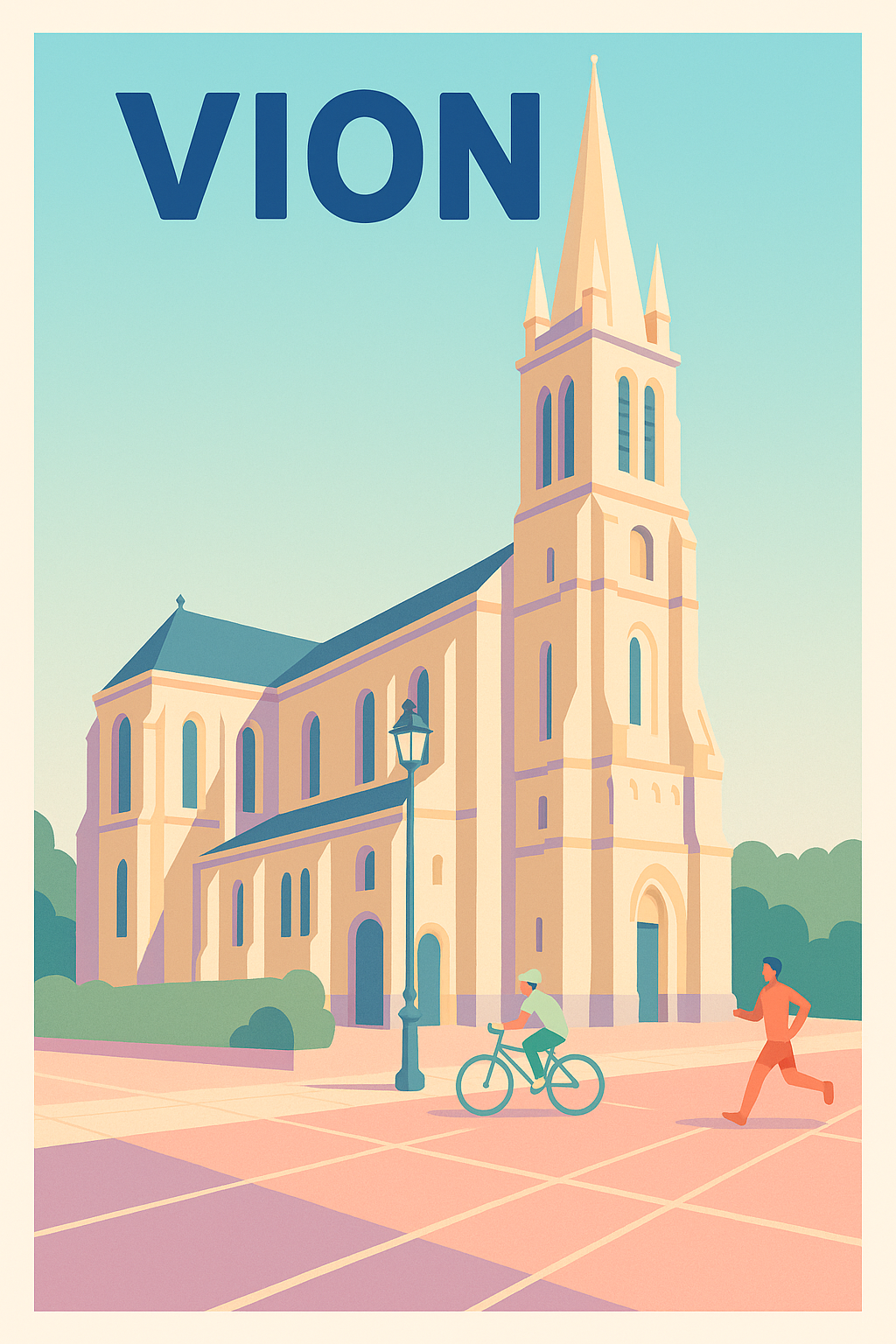 Affiche de Vion - Charme et sérénité au fil des rues