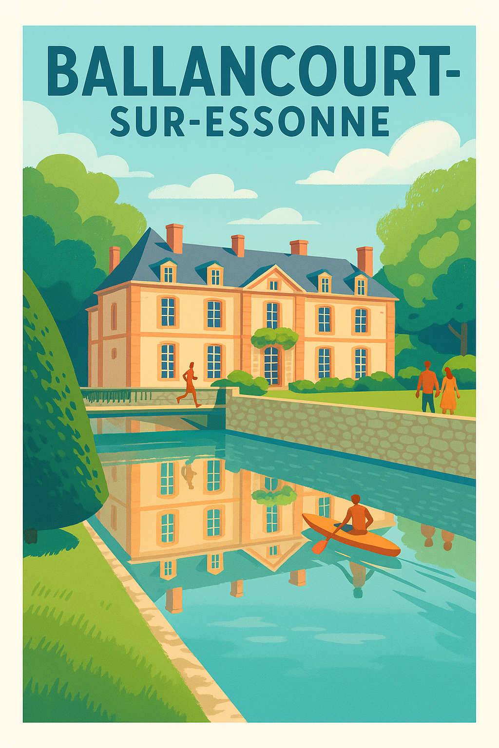 Affiche de Ballancourt-sur-Essonne - Harmonie et Sérénité au Bord de l'Eau