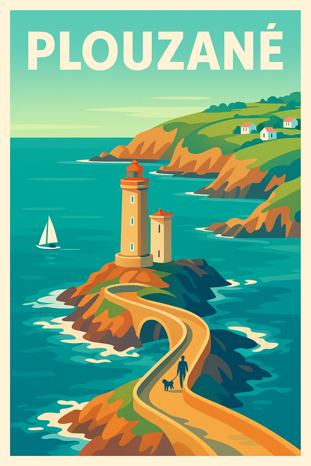 Affiche de Plouzané - Évasion côtière et lumière bretonne