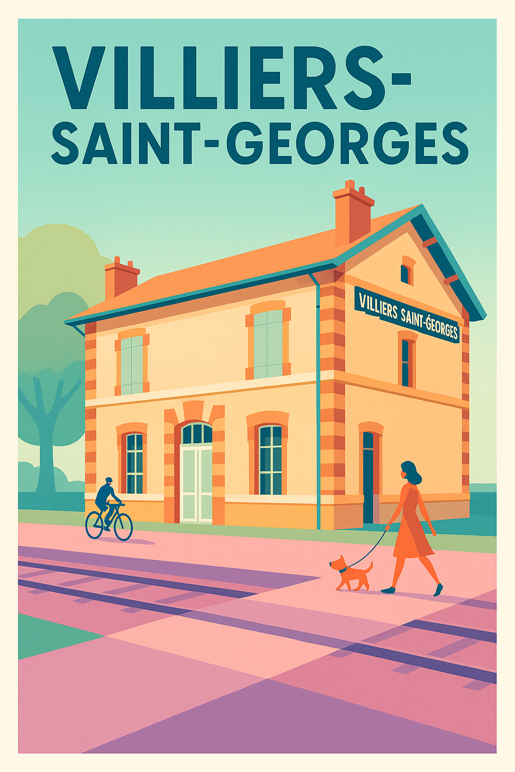 Affiche de Villiers-Saint-Georges - Charme et quiétude à la gare