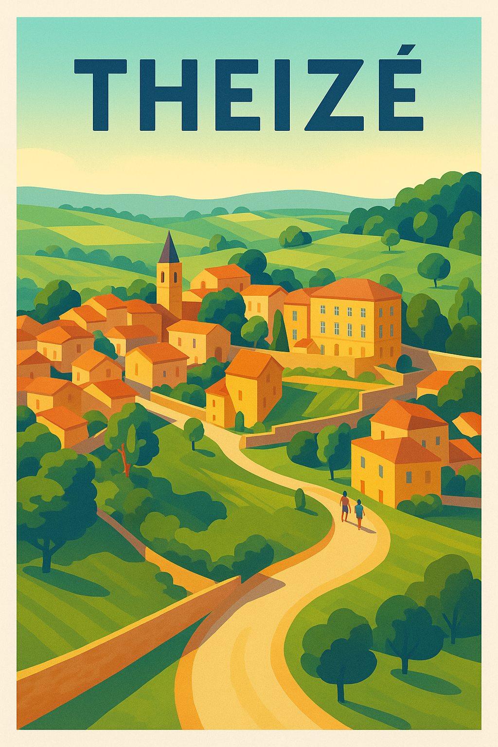 Affiche de Theizé - Charme authentique du Beaujolais