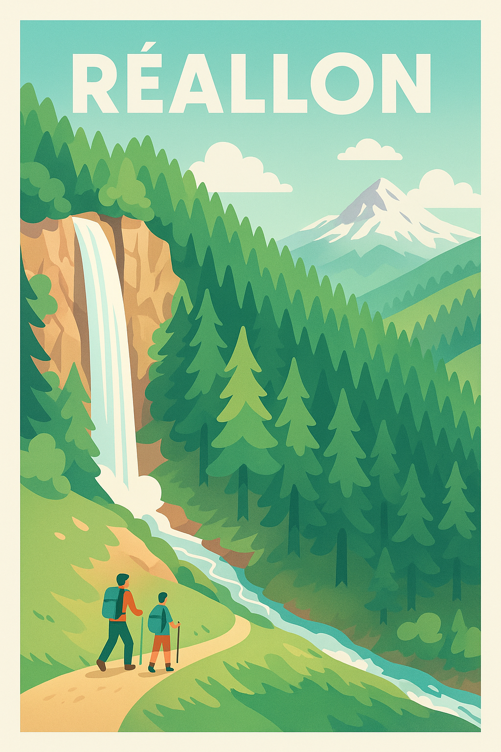 Affiche Réallon — Évasion nature au cœur des montagnes · poster d'art de Réallon