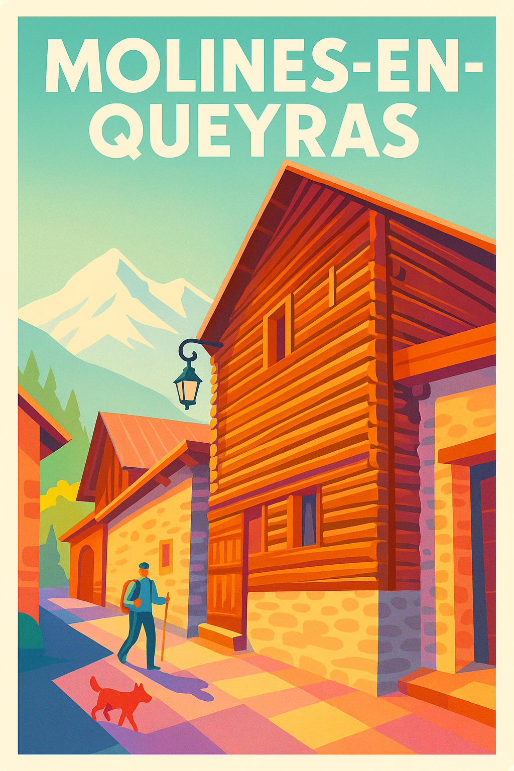Affiche Molines-en-Queyras — Charme Authentique des Alpes · poster d'art de Molines-en-Queyras
