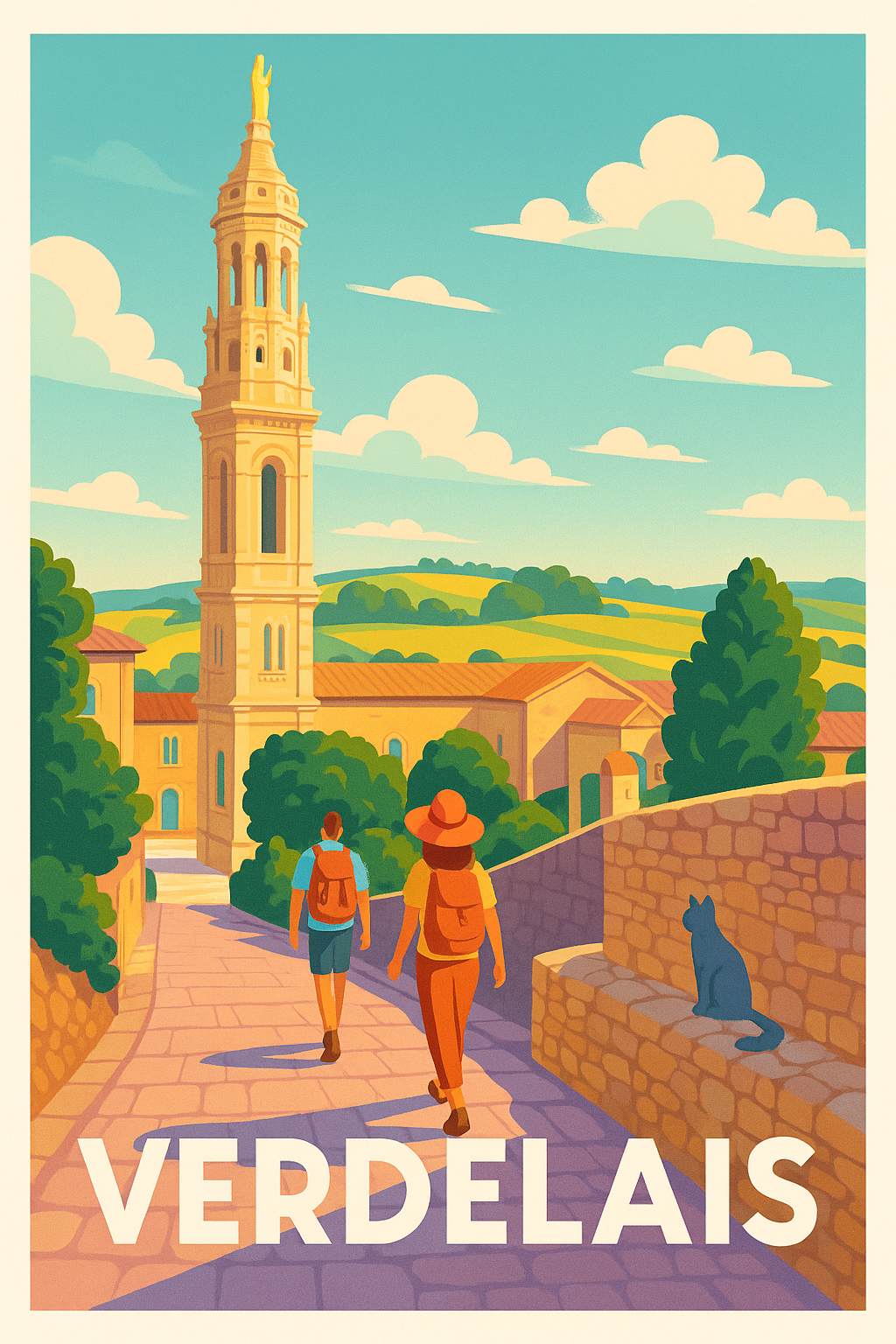 Affiche Verdelais — Une promenade au cœur du patrimoine · poster d'art de Verdelais