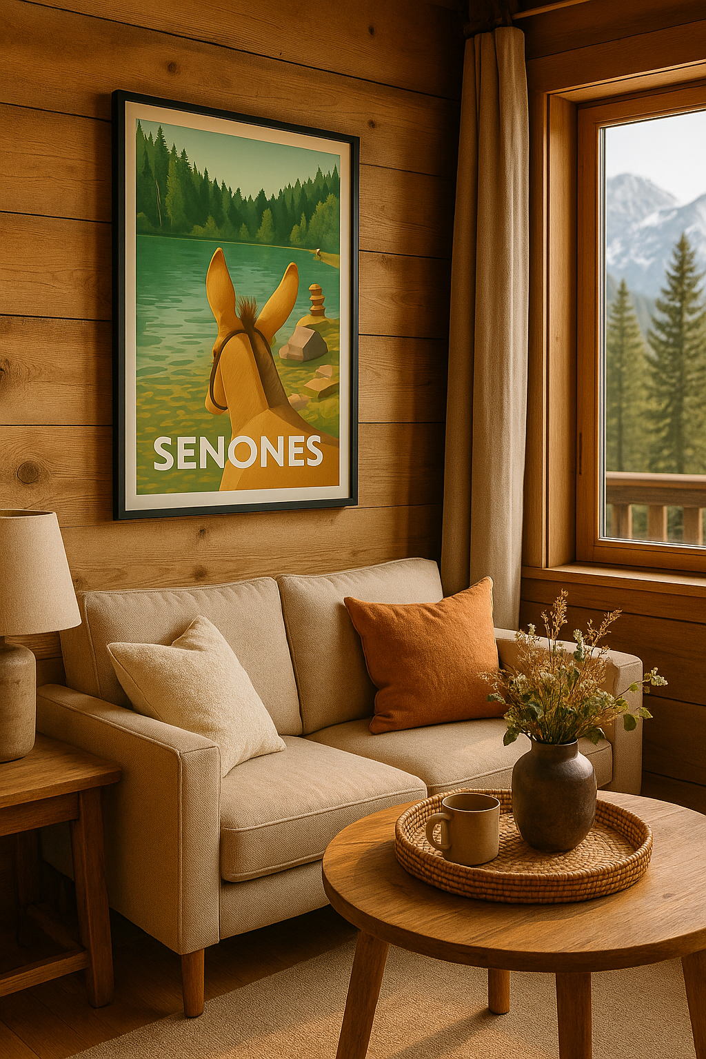Mise en situation Affiche de Senones - Invitation au calme et à la nature