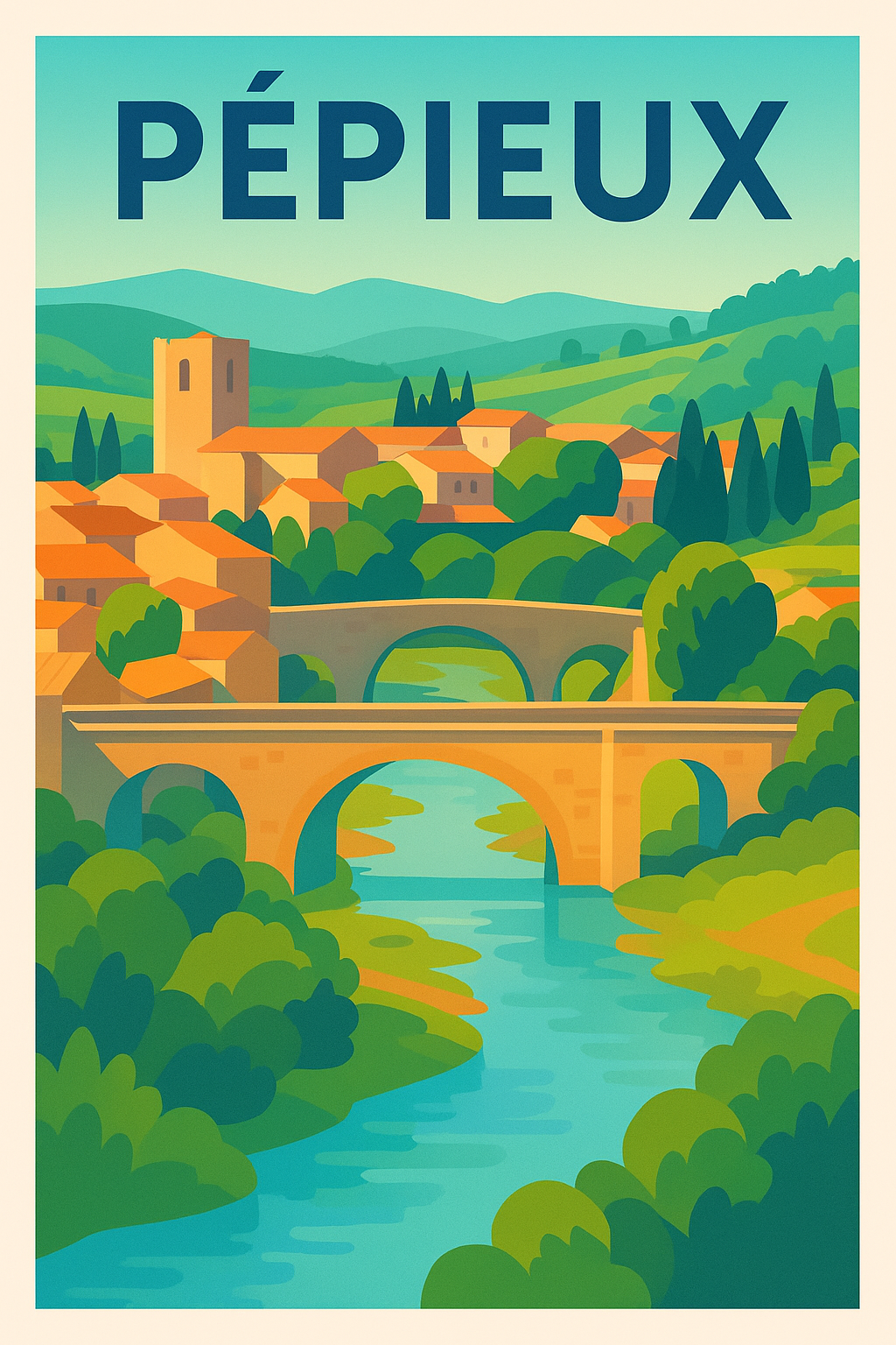 Affiche de Pépieux - Charme et sérénité au cœur du Languedoc