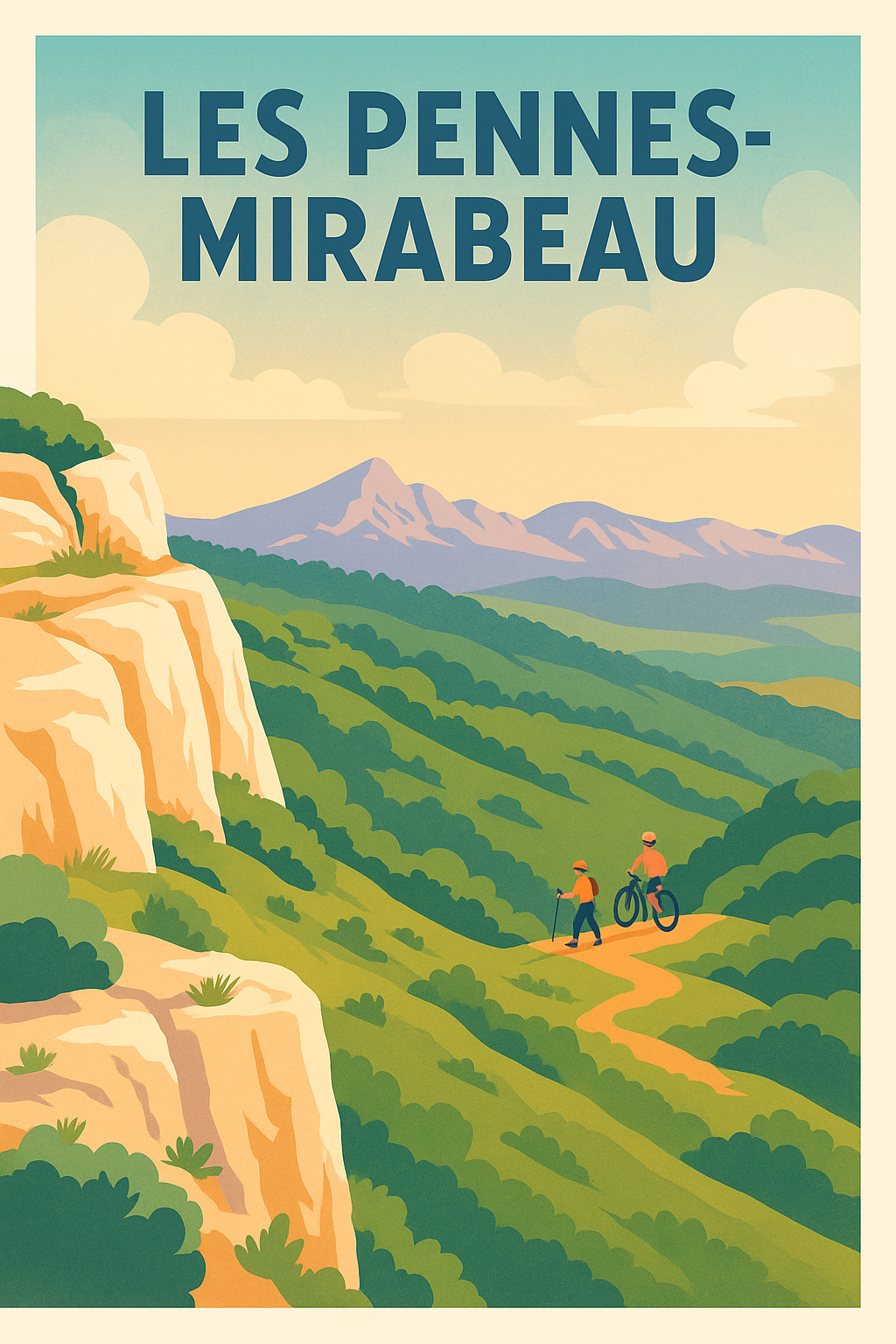 Affiche Les Pennes-Mirabeau — Évasion nature et plein air · poster d'art de Les Pennes-Mirabeau
