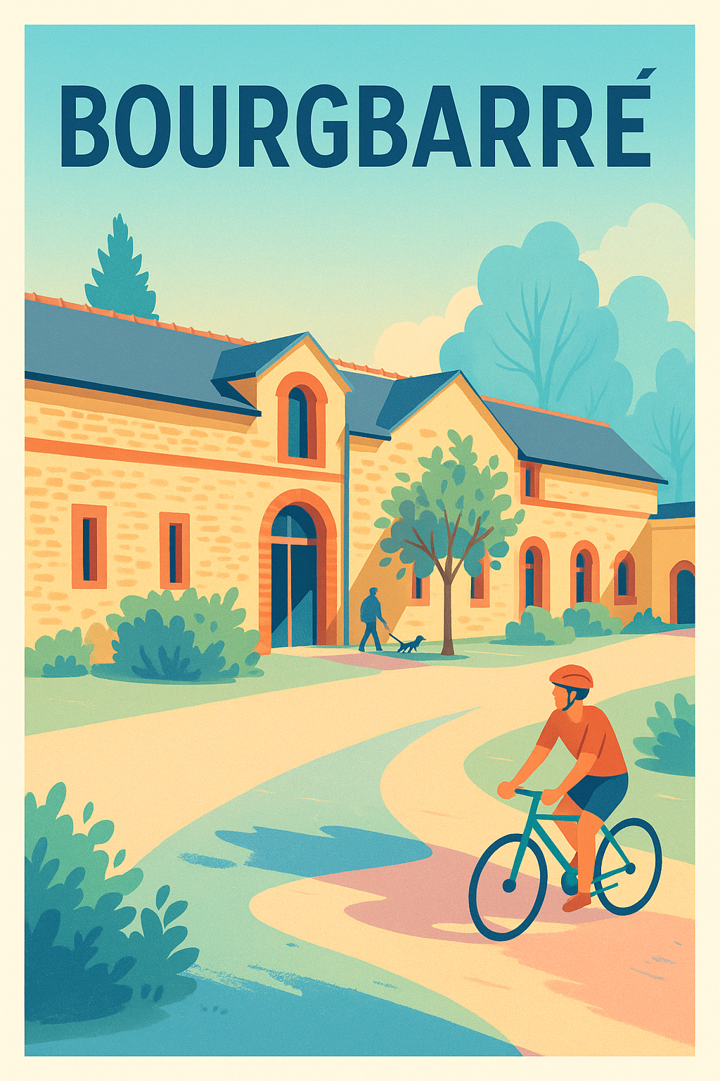 Affiche de Bourgbarré - Charme paisible et balades en vélo