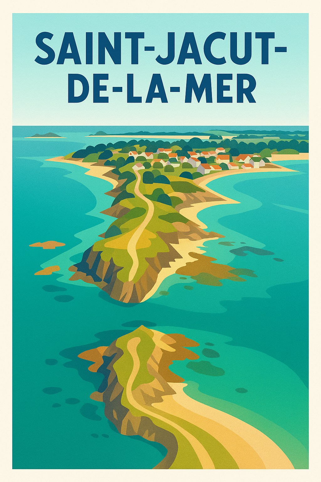 Affiche de Saint-Jacut-de-la-Mer - Évasion sur la côte bretonne