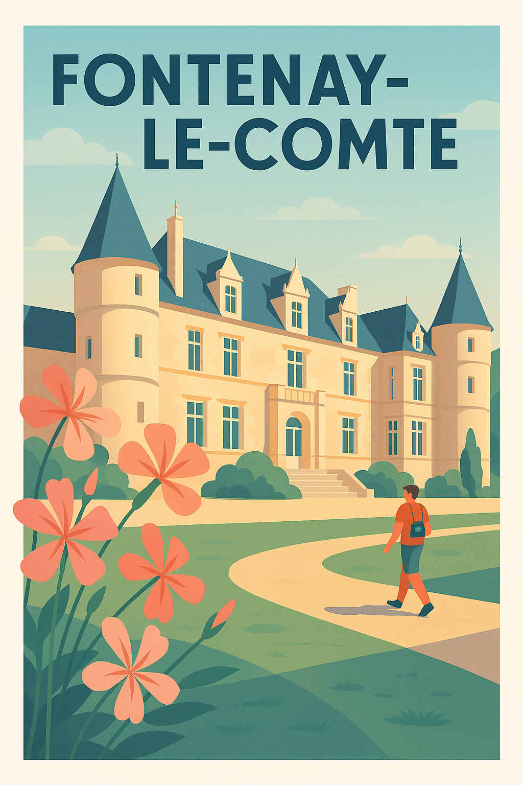 Affiche de Fontenay-le-Comte - Élégance et patrimoine à l'horizon
