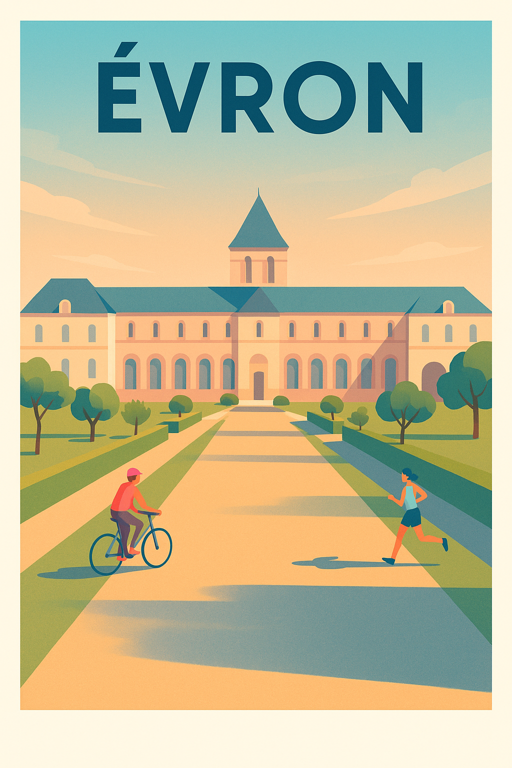 Affiche de Évron - L'élégance et la sérénité en mouvement