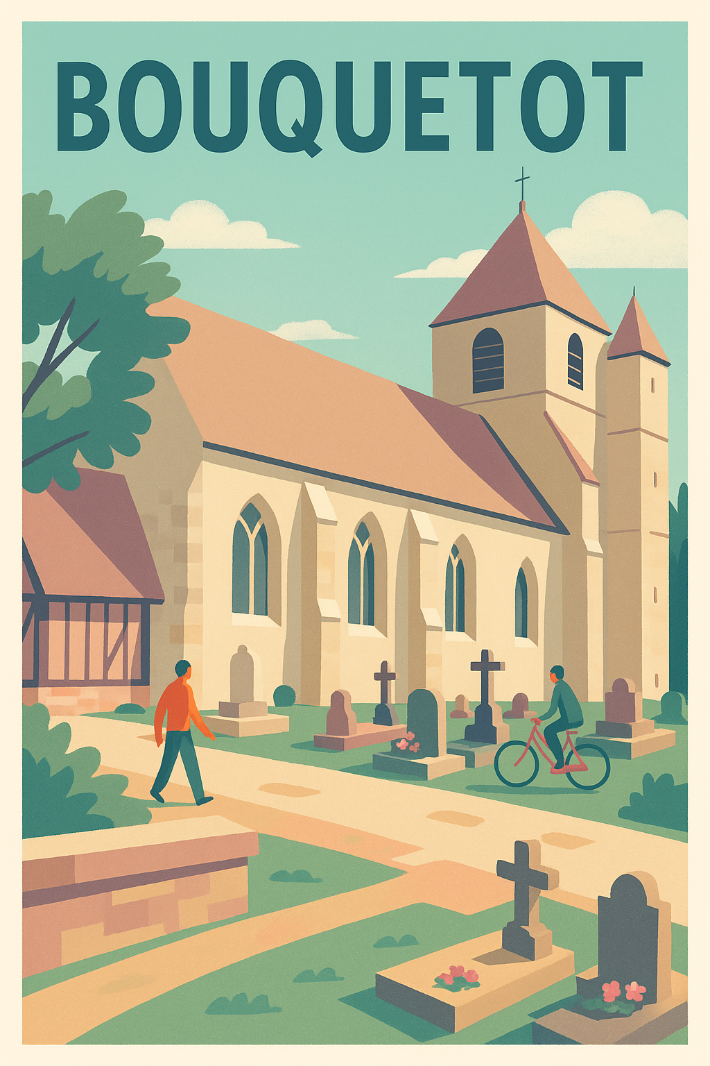 Affiche de Bouquetot - Charme paisible et patrimoine authentique
