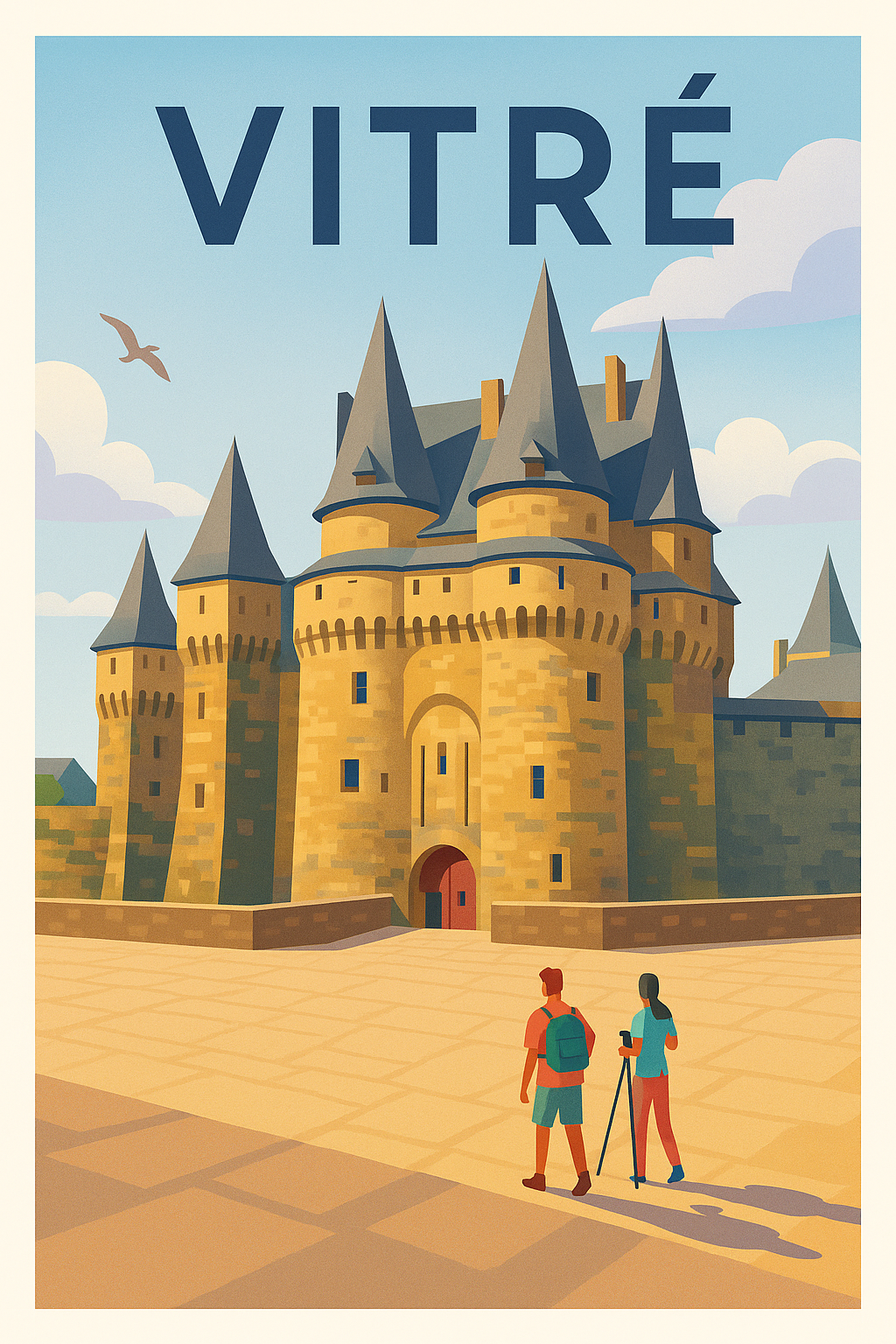 Affiche de Vitré - Voyage au cœur des remparts médiévaux