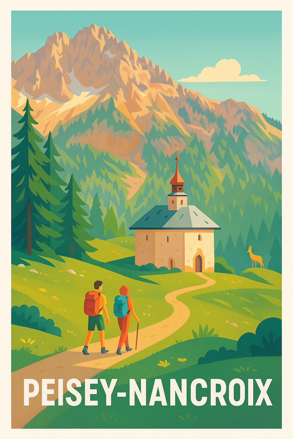Affiche Peisey-Nancroix — Escapade Nature en Montagne · poster d'art de Peisey-Nancroix