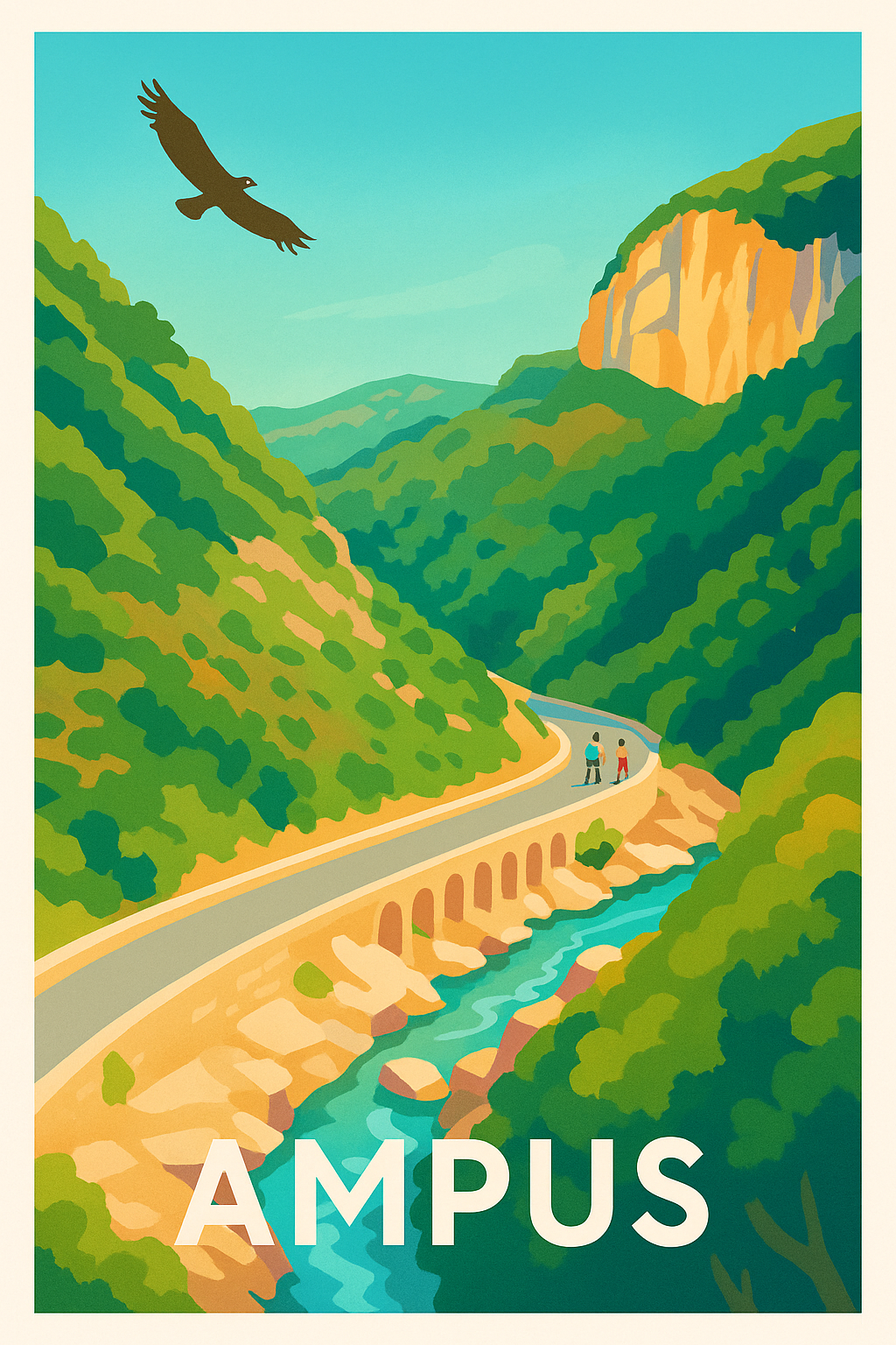 Affiche Ampus — Évasion au cœur de la nature provençale · poster d'art de Ampus