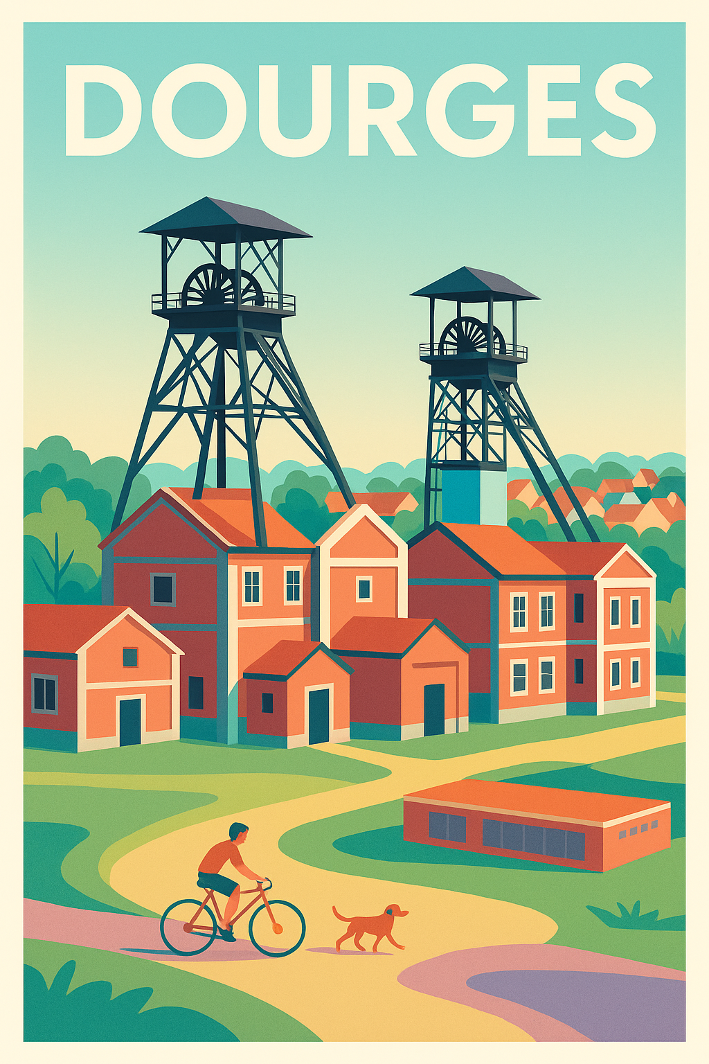 Affiche de Dourges - Un voyage pictural au cœur des sites miniers