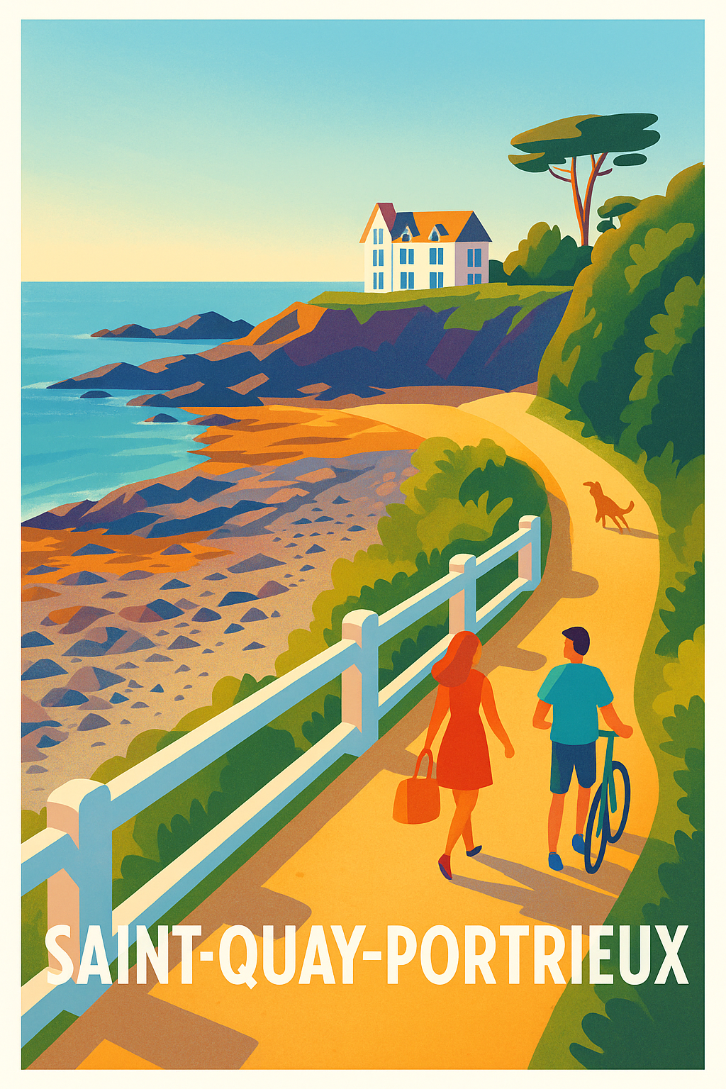 Affiche de Saint-Quay-Portrieux - Balade en bord de mer idyllique