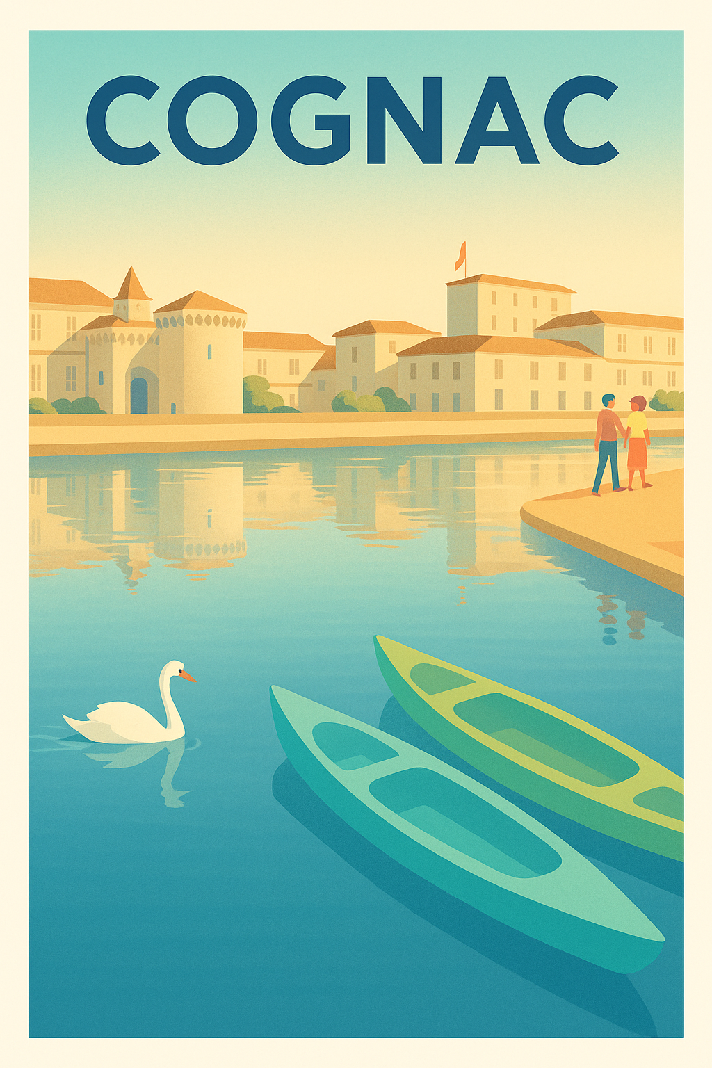 Affiche de Cognac - Douceur et sérénité au bord de l'eau