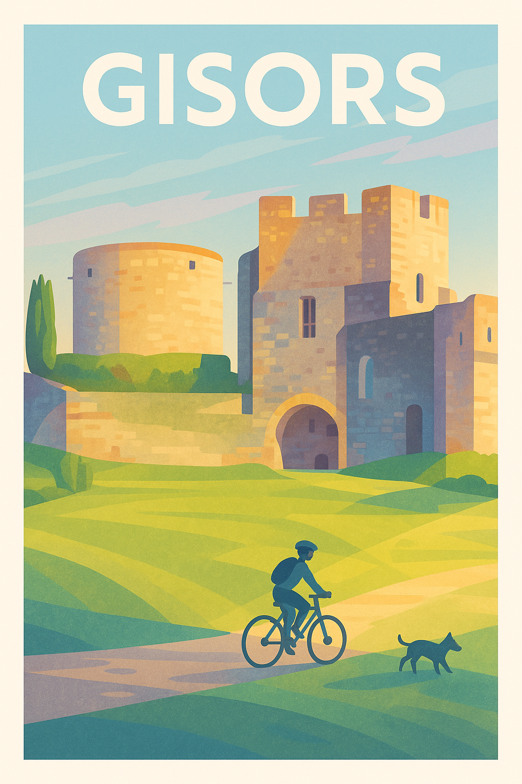 Affiche de Gisors - Le charme historique à vélo