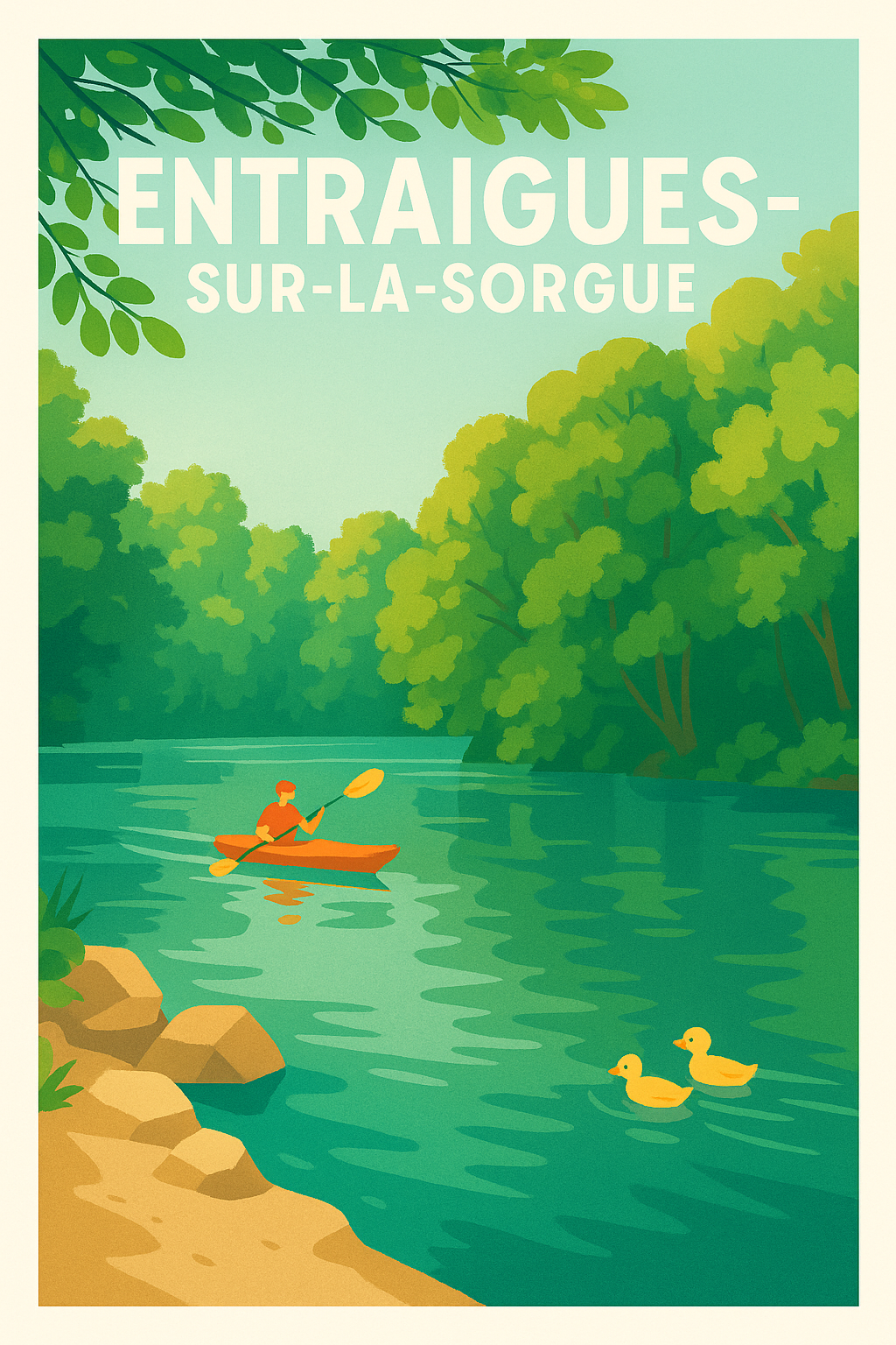 Affiche de Entraigues-sur-la-Sorgue - Nature et douceur au fil de l'eau